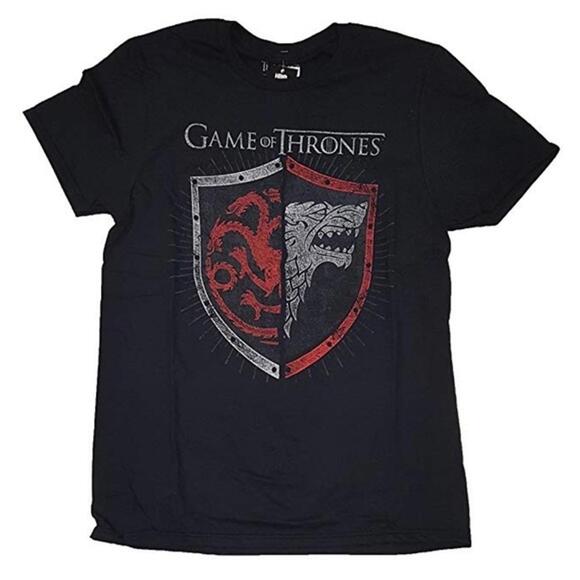 Game of Thrones Targaryen  Stark Split Crest Shirt Mens Size 2XL - Picture 1 of 1